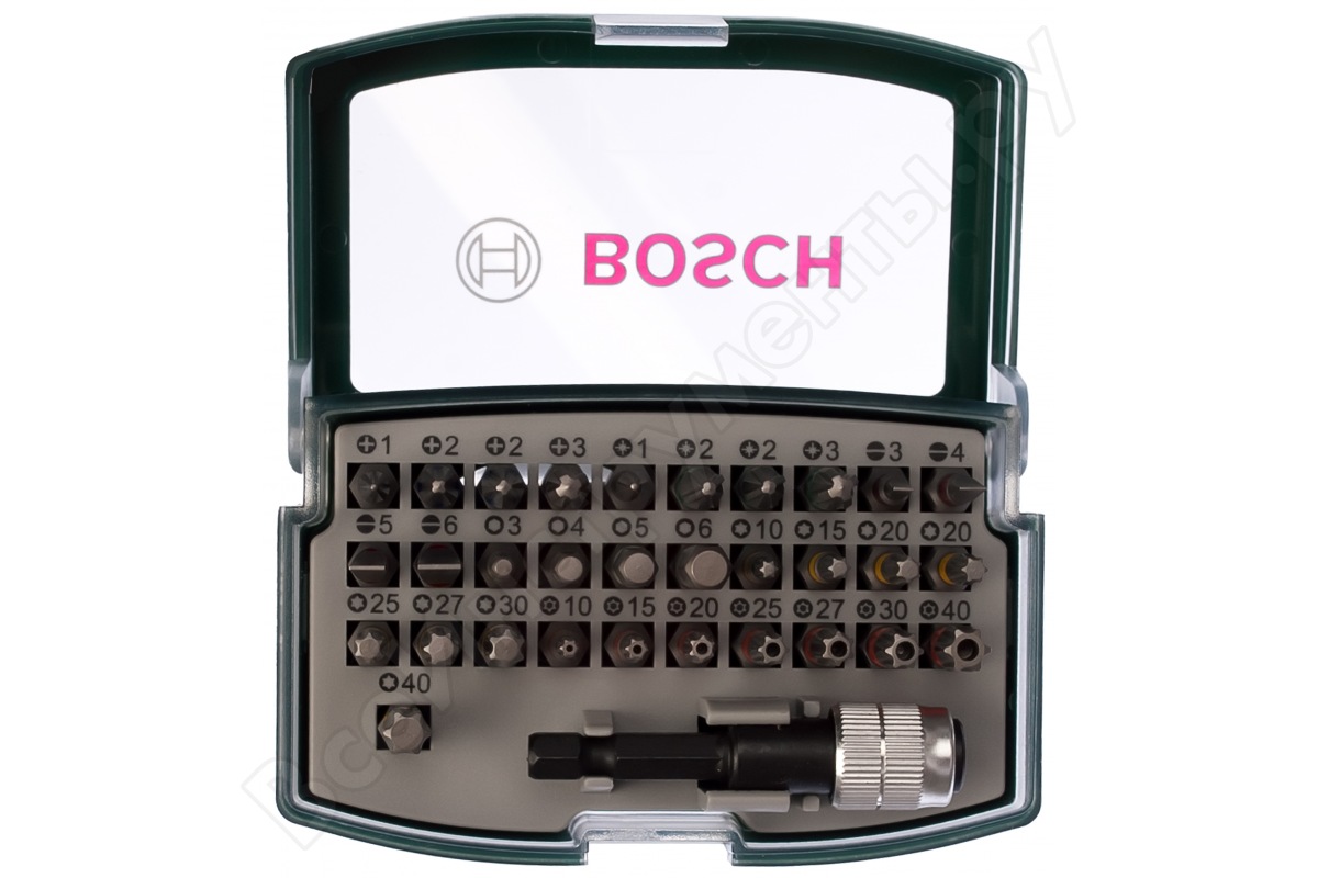 Набор бит 32 предмета Bosch COLORED от компании «Сибинструментсервис»
